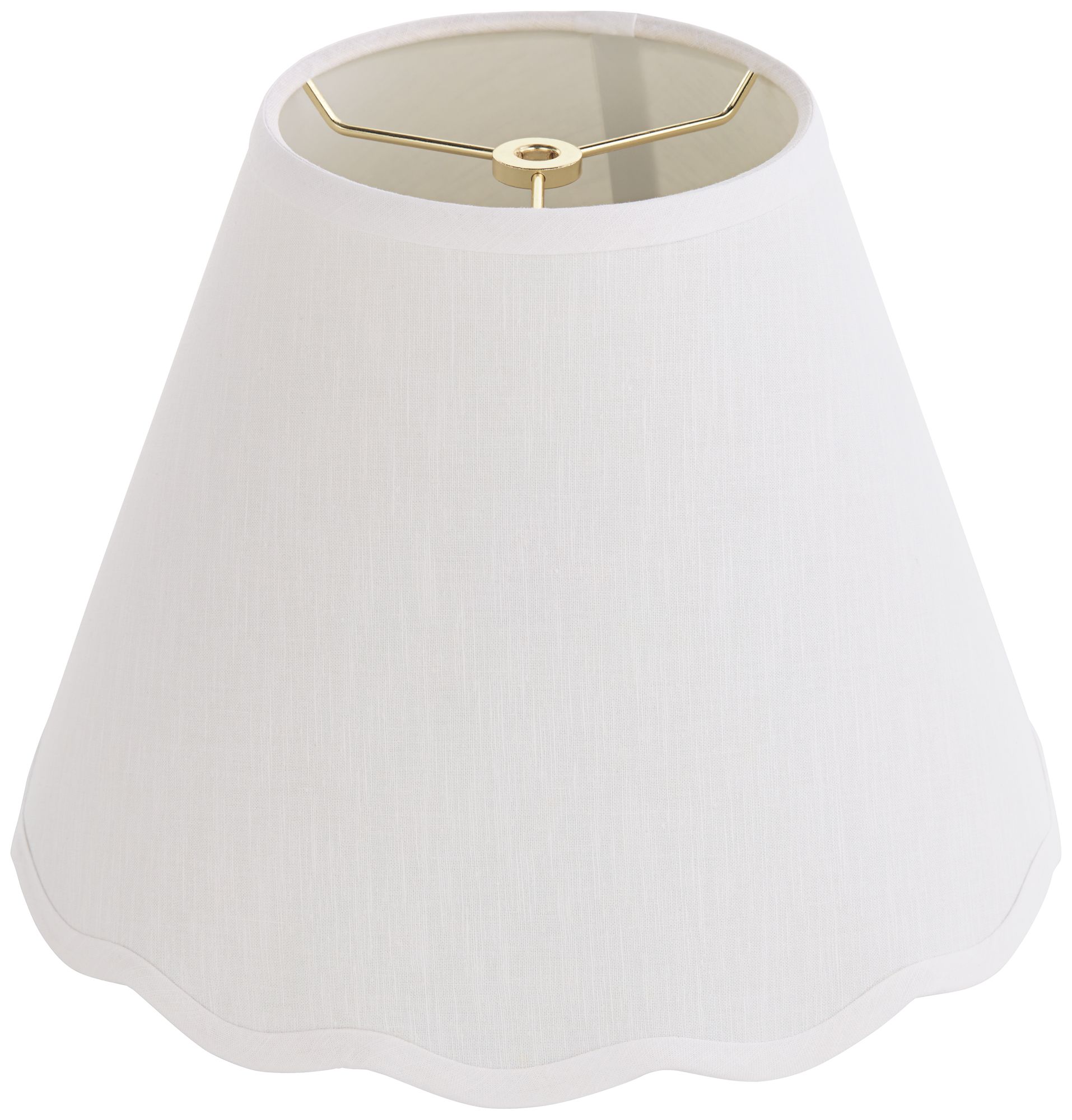 Image 4 Springcrest Mylie White Scallop Empire Shade 6x12x9.5x9 (Spider) more views