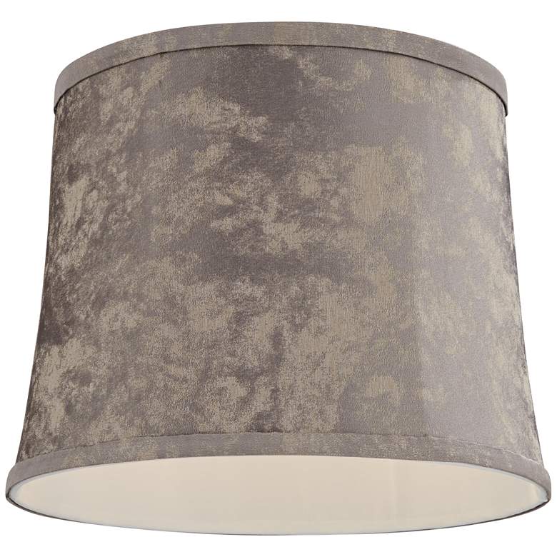 Image 3 Springcrest Nagano Gray Drum Shade 12 1/4 x 14 1/4 x 11" (Spider) more views
