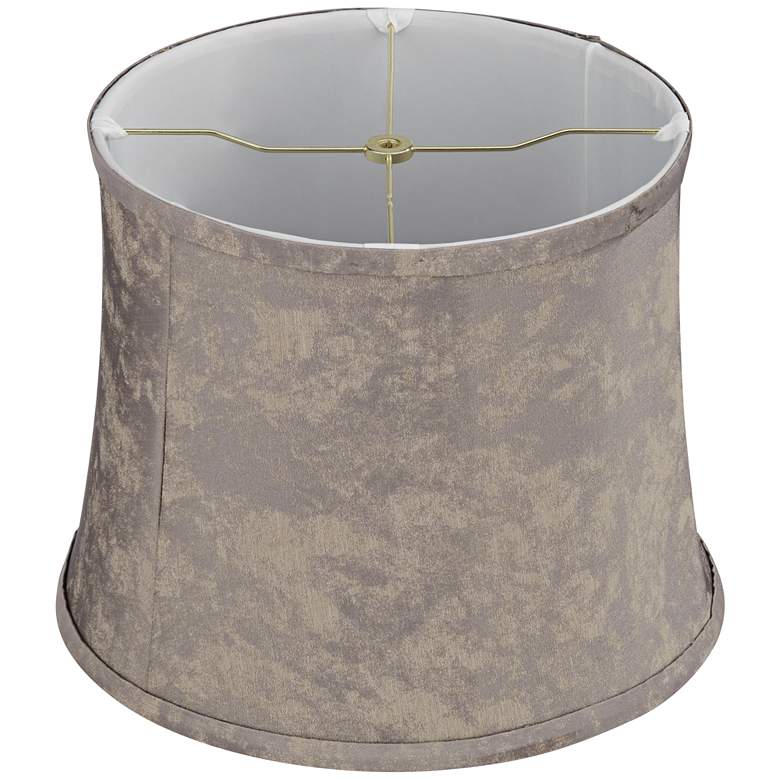 Image 4 Springcrest Nagano Gray Drum Shade 12 1/4 x 14 1/4 x 11" (Spider) more views