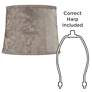 6_Springcrest Nagano Gray Drum Shade 12 1/4 x 14 1/4 x 11" (Spider) more views