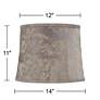 7_Springcrest Nagano Gray Drum Shade 12 1/4 x 14 1/4 x 11" (Spider) more views