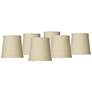 Springcrest Nallad Herbal Linen Lamp Shades 4x5x5x5 (Clip-On) Set of 6