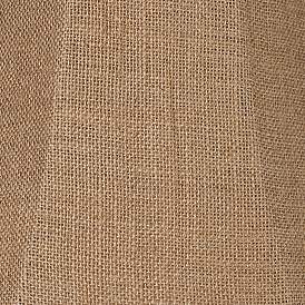 Image2 of Springcrest Natural Burlap Bell Lamp Shades 7x14x11 (Spider) Set of 2 more views