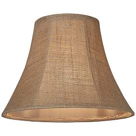 Image3 of Springcrest Natural Burlap Bell Lamp Shades 7x14x11 (Spider) Set of 2 more views