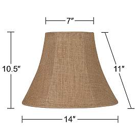 Image5 of Springcrest Natural Burlap Bell Lamp Shades 7x14x11 (Spider) Set of 2 more views