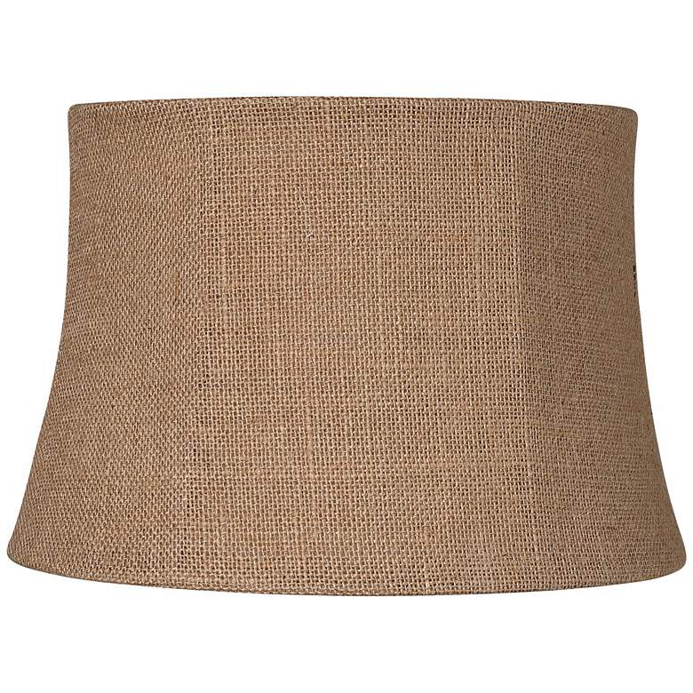 Image 1 Springcrest Natural Burlap Drum Lamp Shade 10x12x8 (Spider)