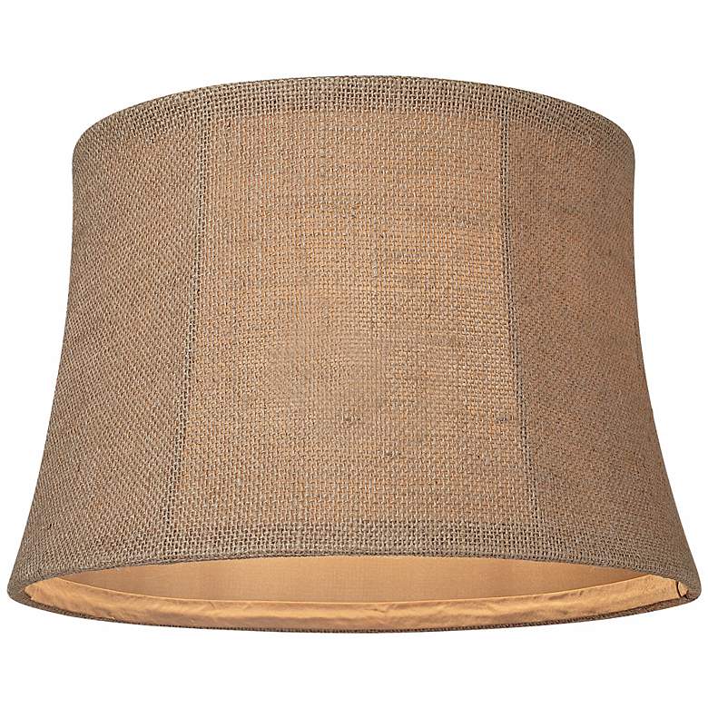 Image 2 Springcrest Natural Burlap Drum Lamp Shade 10x12x8 (Spider) more views