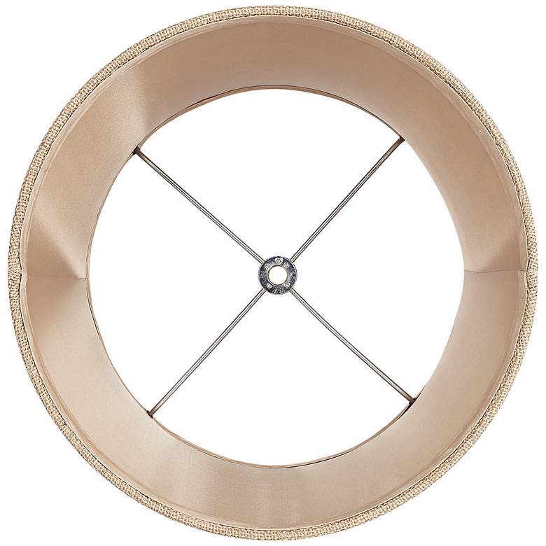 Image 3 Springcrest Natural Burlap Drum Lamp Shade 10x12x8 (Spider) more views