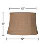 5_Springcrest Natural Burlap Drum Lamp Shade 10x12x8 (Spider) more views