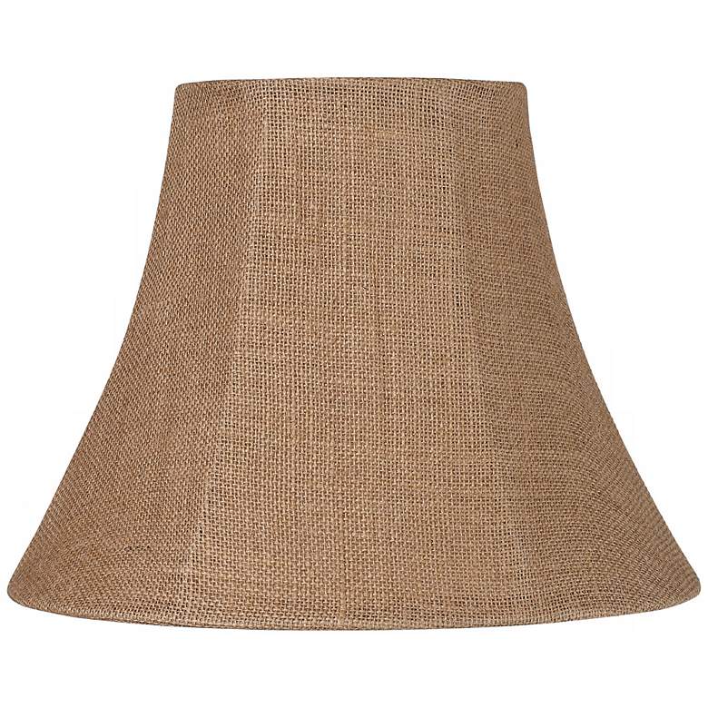 Image 1 Springcrest Natural Burlap Medium Bell Lamp Shade 7x14x11 (Spider)