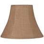 1_Springcrest Natural Burlap Medium Bell Lamp Shade 7x14x11 (Spider)
