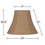 5_Springcrest Natural Burlap Medium Bell Lamp Shade 7x14x11 (Spider) more views