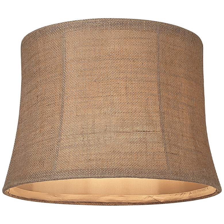 Image 2 Springcrest Natural Burlap Medium Drum Lamp Shade 12x14x10 (Spider) more views