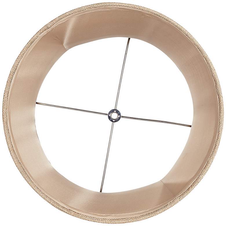 Image 3 Springcrest Natural Burlap Medium Drum Lamp Shade 12x14x10 (Spider) more views