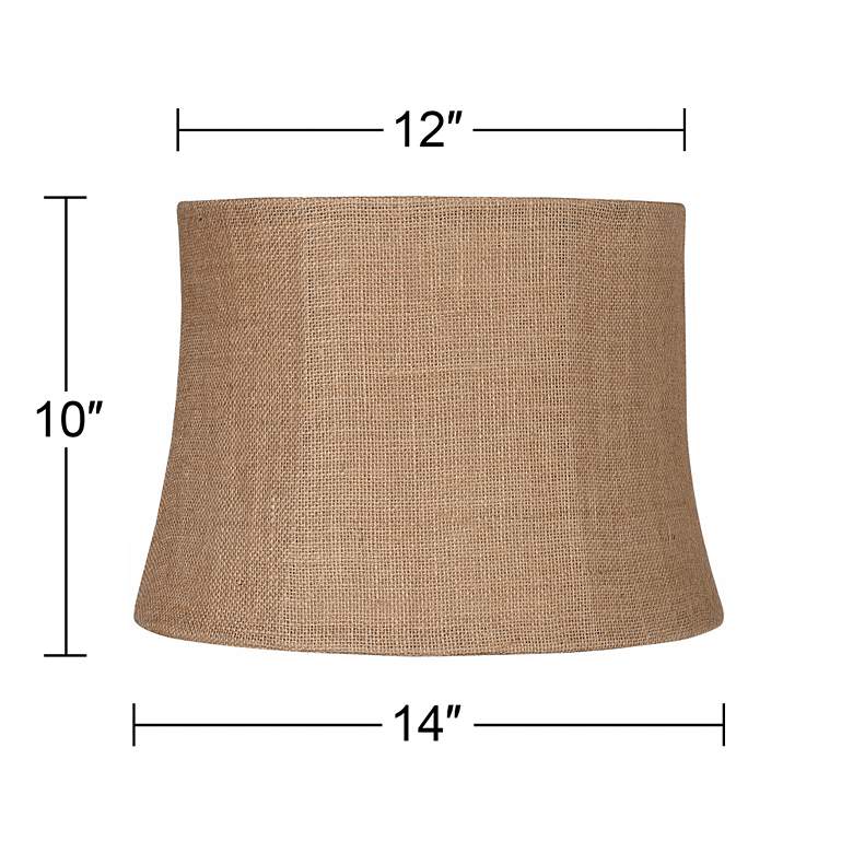 Image 6 Springcrest Natural Burlap Medium Drum Lamp Shade 12x14x10 (Spider) more views