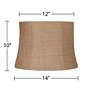 6_Springcrest Natural Burlap Medium Drum Lamp Shade 12x14x10 (Spider) more views