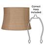 7_Springcrest Natural Burlap Medium Drum Lamp Shade 12x14x10 (Spider) more views