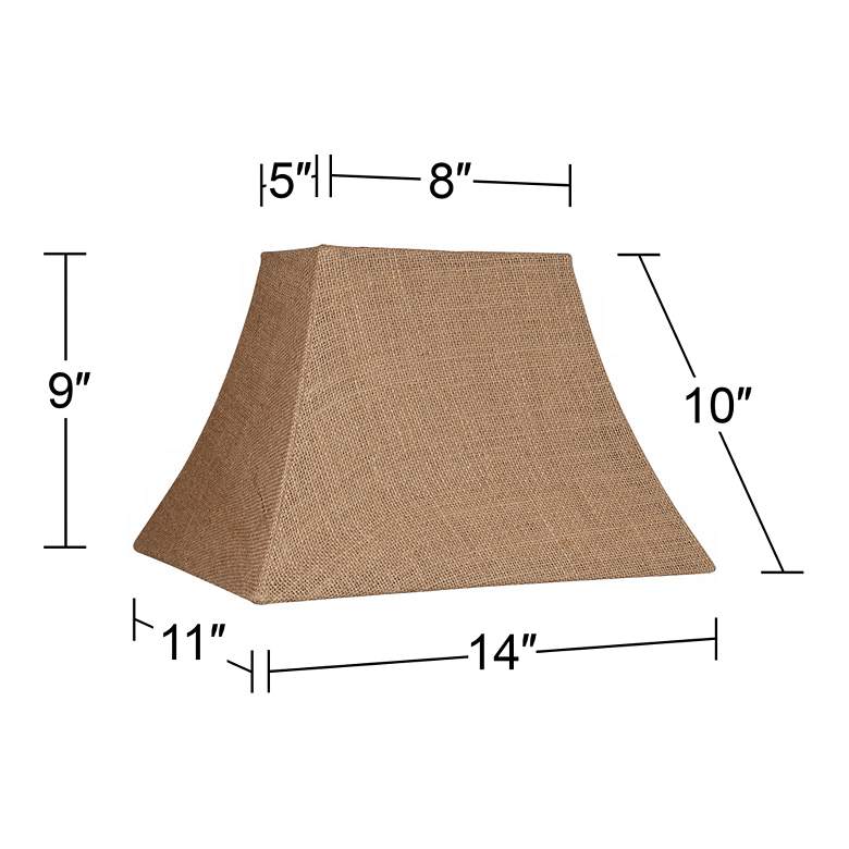 Image 5 Springcrest Natural Burlap Rectangle Lamp Shade 5/8x11/14x10 (Spider) more views