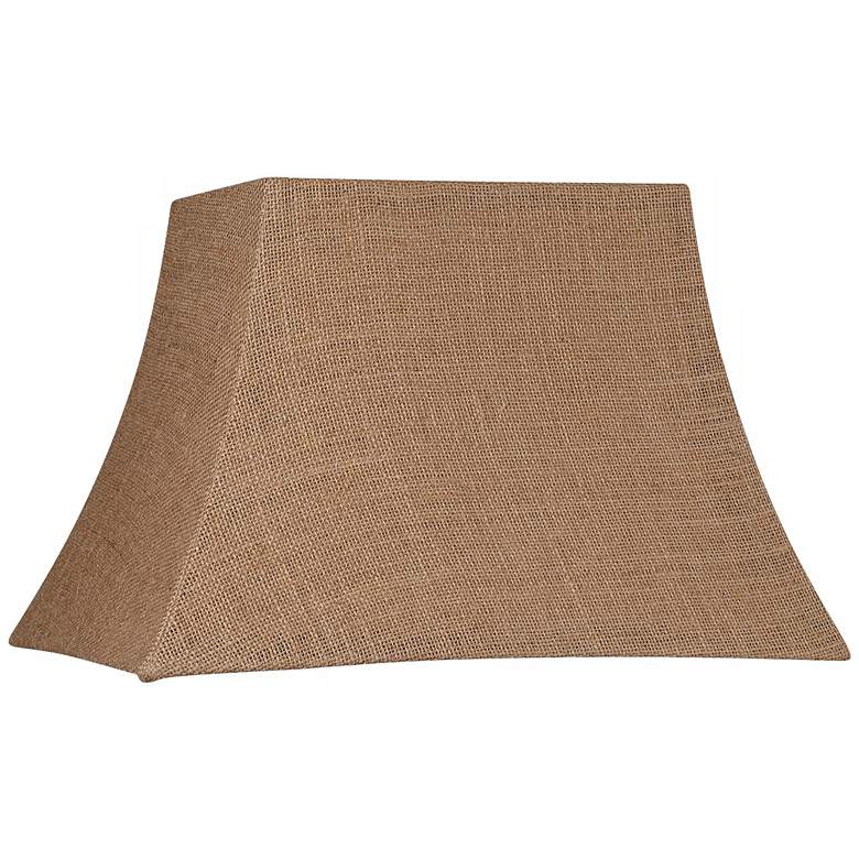 Image 1 Springcrest Natural Burlap Rectangle Lamp Shade 7/10x12/16x11 (Spider)