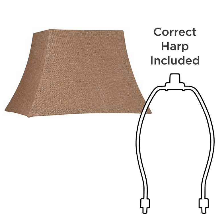 Image 5 Springcrest Natural Burlap Rectangle Lamp Shade 7/10x12/16x11 (Spider) more views