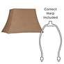 5_Springcrest Natural Burlap Rectangle Lamp Shade 7/10x12/16x11 (Spider) more views