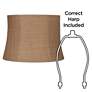 6_Springcrest Natural Burlap Set of 2 Drum Lamp Shades 12x14x10 (Spider) more views
