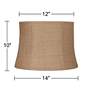 7_Springcrest Natural Burlap Set of 2 Drum Lamp Shades 12x14x10 (Spider) more views