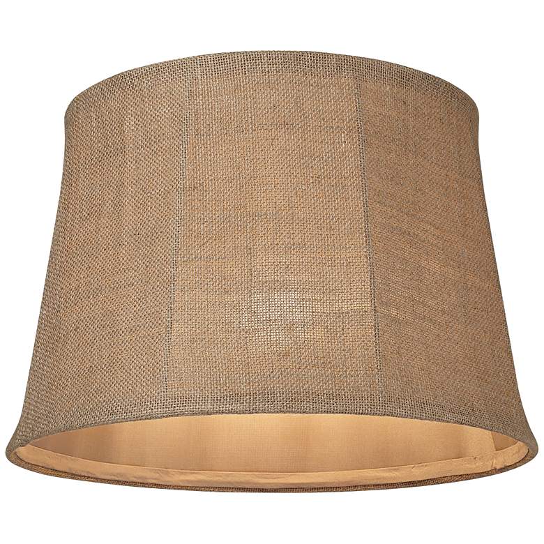 Image 3 Springcrest Natural Burlap Set of 2 Drum Lamp Shades 13x16x11 (Spider) more views
