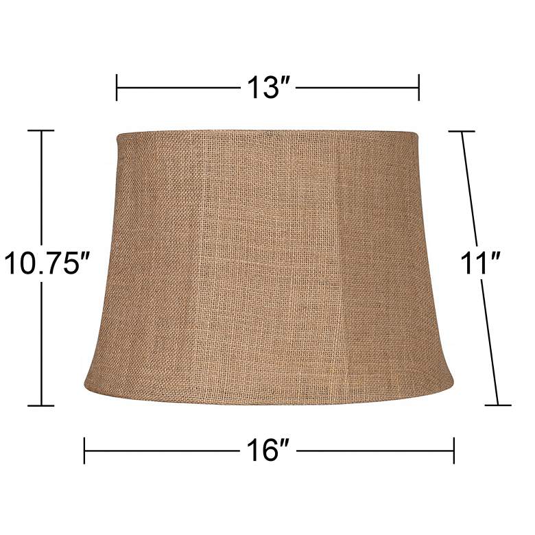 Image 6 Springcrest Natural Burlap Set of 2 Drum Lamp Shades 13x16x11 (Spider) more views