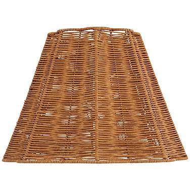 Springcrest Natural Dark Rattan Lamp Shade by Springcrest 8x16x11