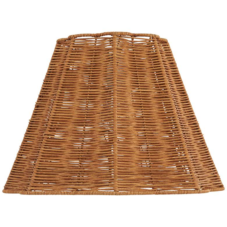 Image 1 Springcrest Natural Dark Rattan Lamp Shade by Springcrest 8x16x11
