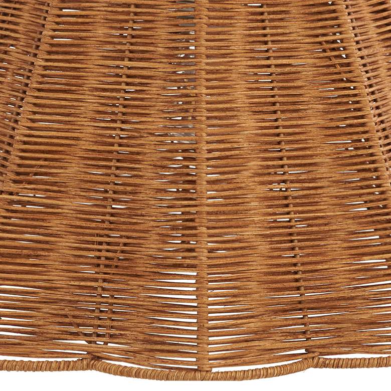 Image 2 Springcrest Natural Dark Rattan Lamp Shade by Springcrest 8x16x11 more views
