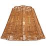 3_Springcrest Natural Dark Rattan Lamp Shade by Springcrest 8x16x11 more views