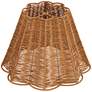4_Springcrest Natural Dark Rattan Lamp Shade by Springcrest 8x16x11 more views
