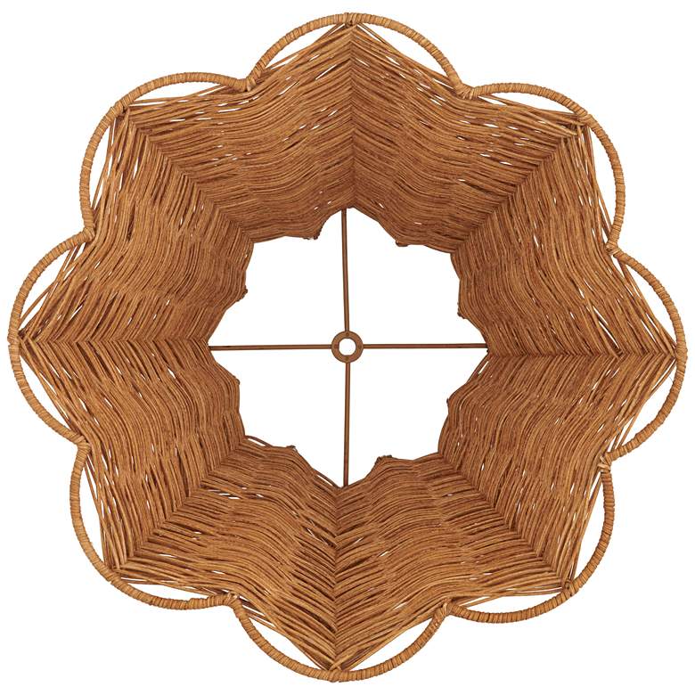 Image 5 Springcrest Natural Dark Rattan Lamp Shade by Springcrest 8x16x11 more views