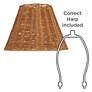 6_Springcrest Natural Dark Rattan Lamp Shade by Springcrest 8x16x11 more views