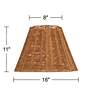 7_Springcrest Natural Dark Rattan Lamp Shade by Springcrest 8x16x11 more views