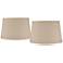 Springcrest Natural Fabric Set of 2 Drum Lamp Shades 10x12x8 (Spider)