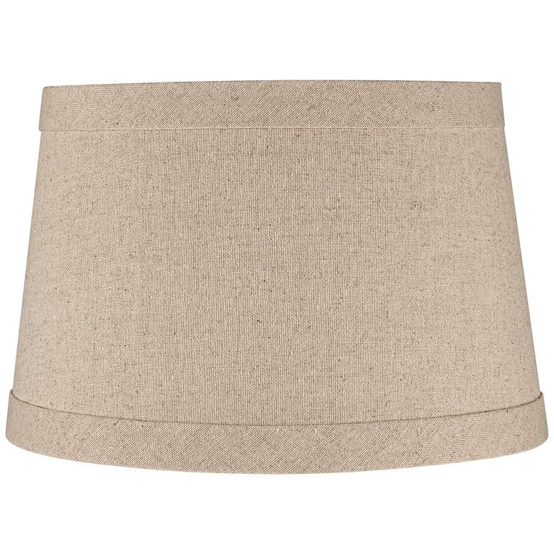 Image 3 Springcrest Natural Fabric Set of 2 Drum Lamp Shades 10x12x8 (Spider) more views