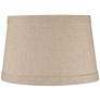 3_Springcrest Natural Fabric Set of 2 Drum Lamp Shades 10x12x8 (Spider) more views