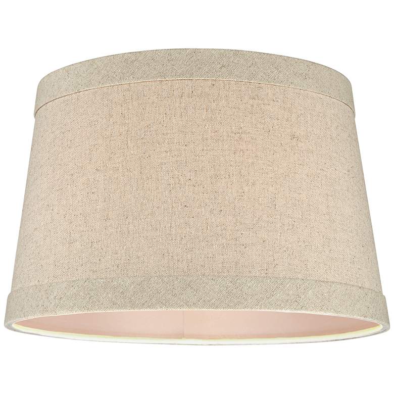 Image 4 Springcrest Natural Fabric Set of 2 Drum Lamp Shades 10x12x8 (Spider) more views