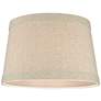 4_Springcrest Natural Fabric Set of 2 Drum Lamp Shades 10x12x8 (Spider) more views