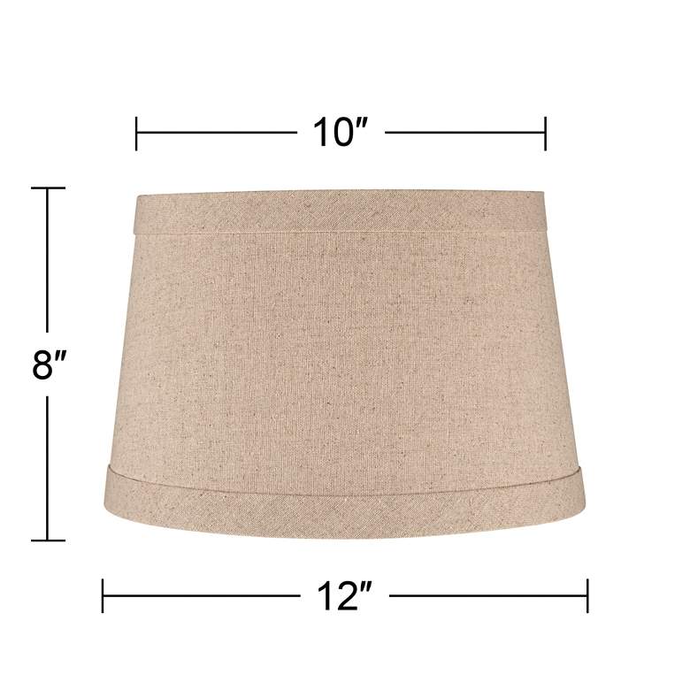 Image 7 Springcrest Natural Fabric Set of 2 Drum Lamp Shades 10x12x8 (Spider) more views