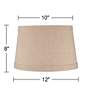 7_Springcrest Natural Fabric Set of 2 Drum Lamp Shades 10x12x8 (Spider) more views