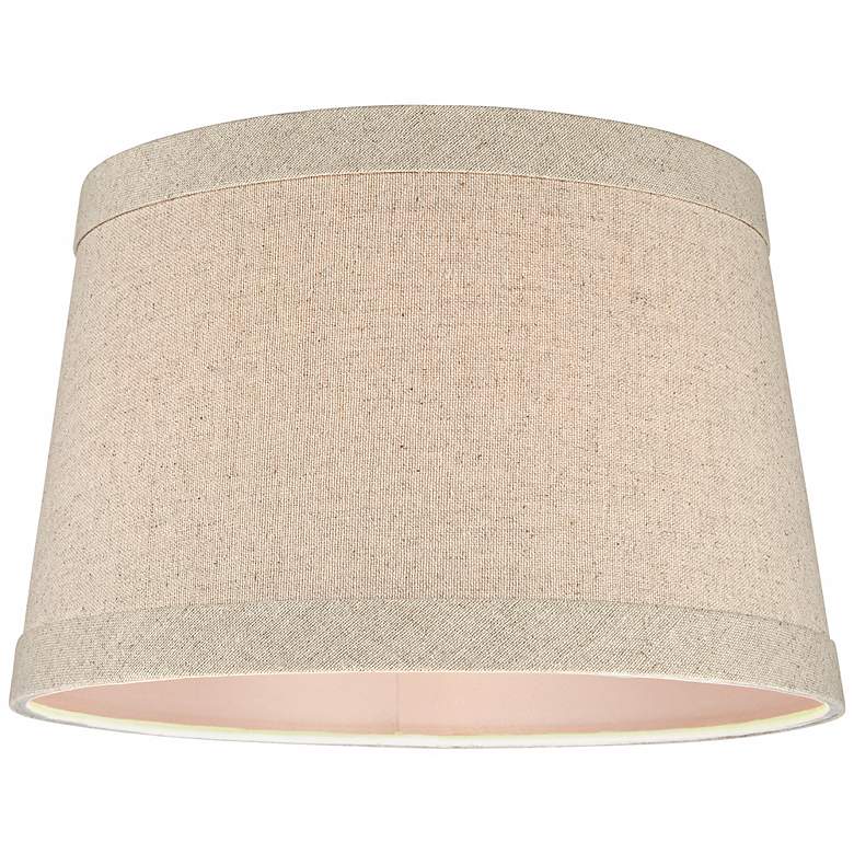 Image 2 Springcrest™ Natural Linen Drum Shade 10x12x8 (Spider) more views