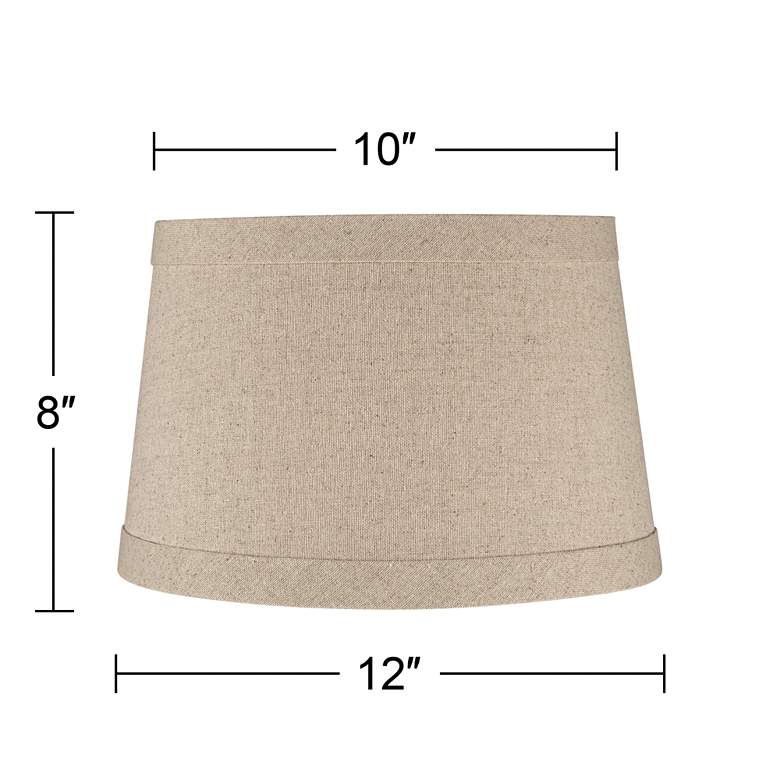 Image 5 Springcrest&#8482; Natural Linen Drum Shade 10x12x8 (Spider) more views