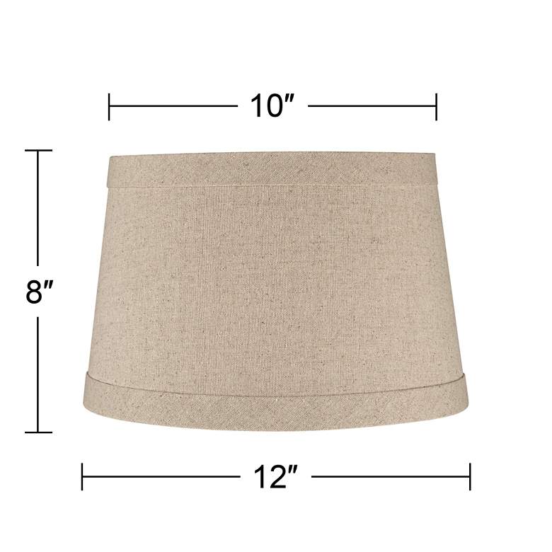 Image 5 Springcrest™ Natural Linen Drum Shade 10x12x8 (Spider) more views