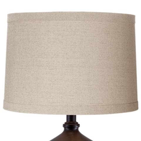 Springcrest Natural Linen Drum Shade 15x16x11 (Spider) - #W8504 | Lamps ...