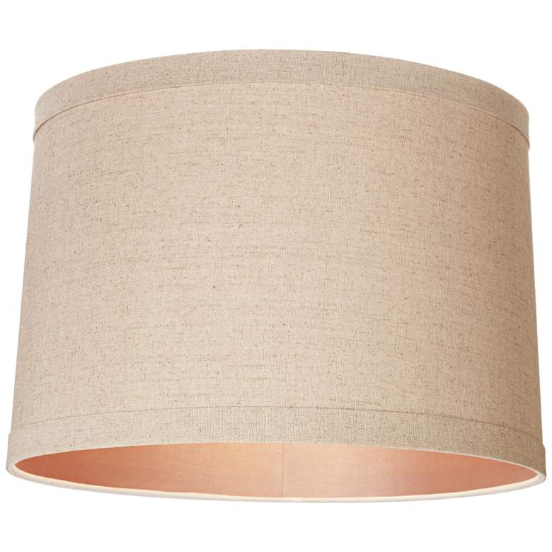 Image 5 Springcrest&#8482; Natural Linen Drum Shade 15x16x11 (Spider) more views