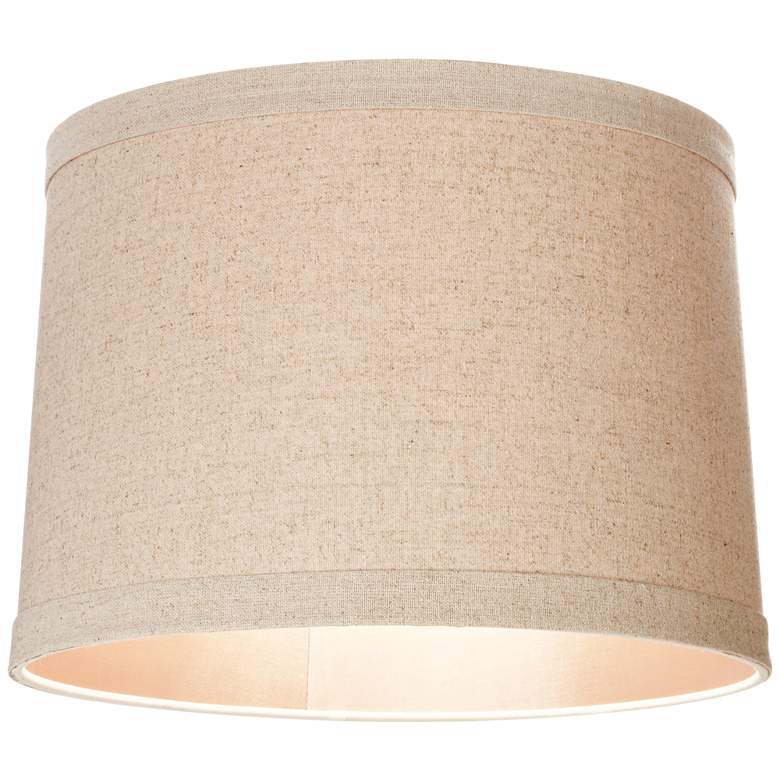 Image 3 Springcrest Natural Linen Drum Shades 13x14x10 (Spider) Set of 2 more views